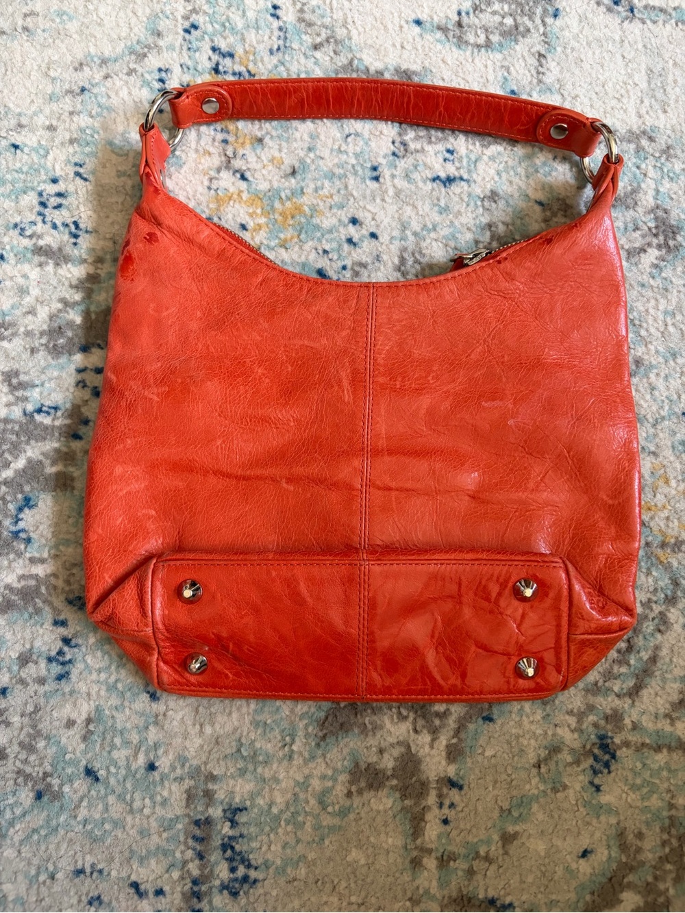 HOBO Women's Orange Leather Shoulder Bag - Stylish Everyday Carry